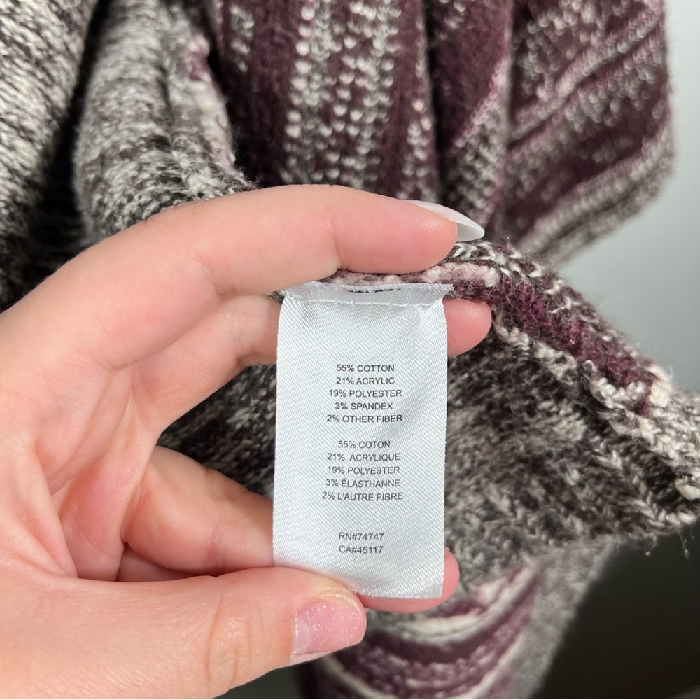 Natural Reflections Maroon Gray Pattern Waterfall… - image 3